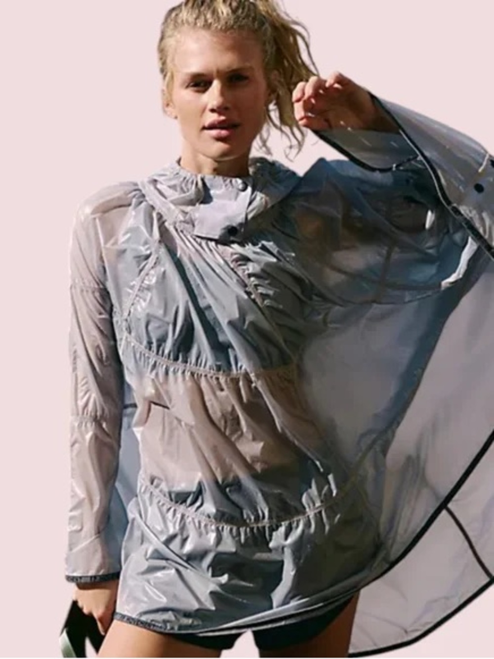 Free People Rain Drop Packable Poncho ❤️ NWOT - Picture 5 of 6